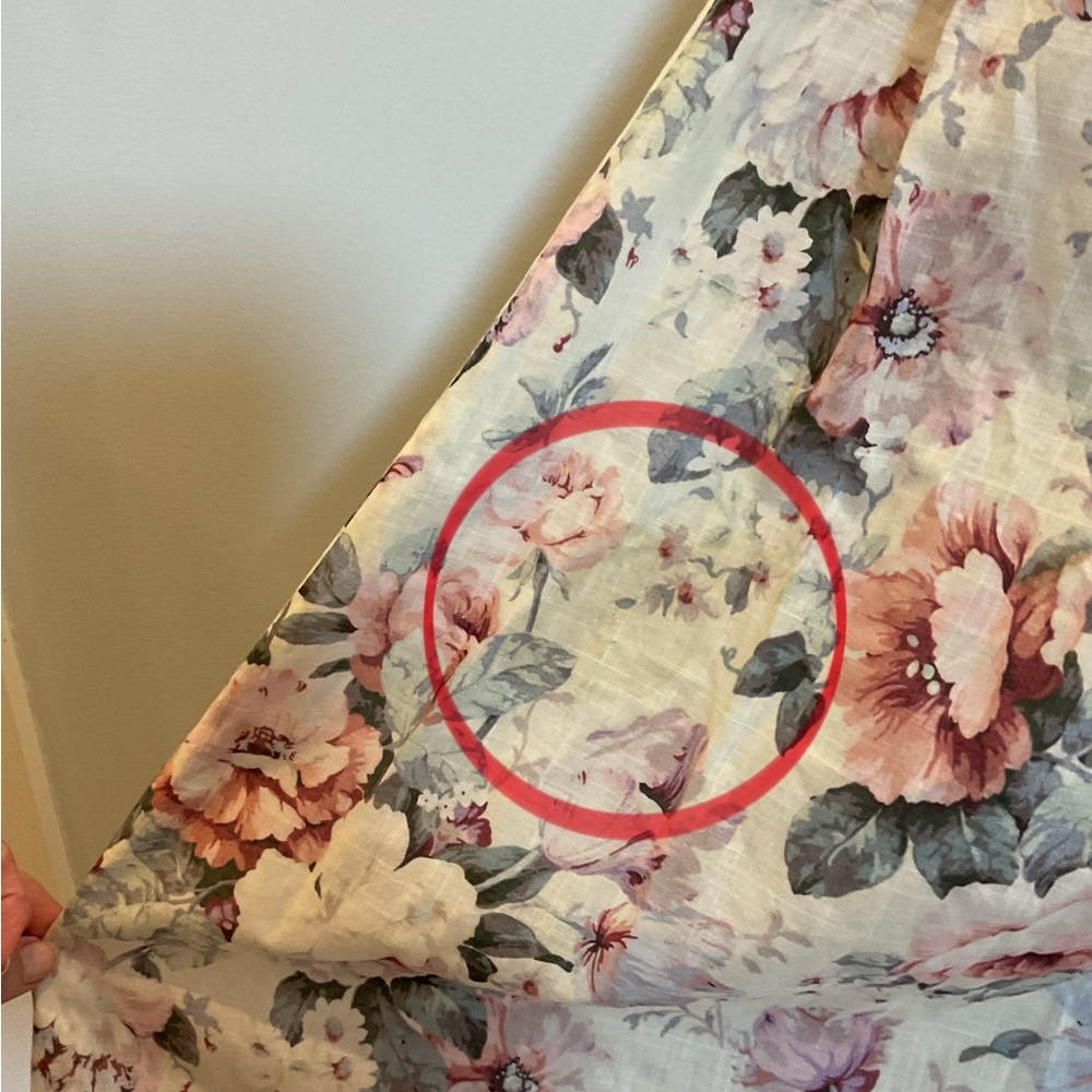 Zimmermann Jasper Tie Floral Cutout Midi Dress (Flawed) - Picture 9 of 11
